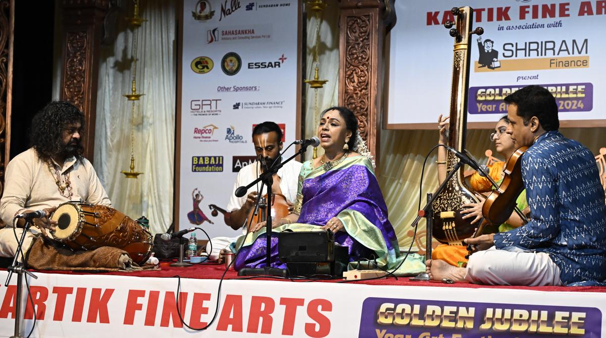 Sudha Ragunathan with Embar Kannan, Patri Satish Kumar and S. Krishna